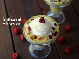 This recipe is made with a simple lemon flavoured sugar syrup which will add a little sweetness to the fruit and also prevents the sliced pear. Fruit Salad Recipe Fruit Salad With Ice Cream Fruit Salad Dressing