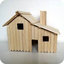 Dee Construction Make My Week 31 Guest Makers Popsicle Stick Houses Barn Wood Crafts Craft Stick Crafts