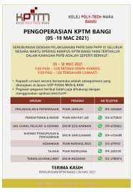 +60 3 8925 7045 laman web: Kptm Bangi Timetable