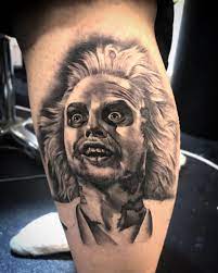 Join the biggest tattoo community! O Xrhsths Timebomb Tattoo Sto Twitter It S Showtime Awesome Beetlejuice Ink By Charlie At Timebomb Croydon Beetlejuice Halloween Timburton Art Horror Lydiadeetz Beetle Goth Makeup Instagood Winonaryder Daily Likes Instadaily