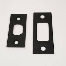 Extended strike plates, t strike plates, safety strikes, full lip strikes, ansi strike plates, ball catch strikes, electric strikes, door bolt strike plates. Lot Of 2 Schlage Allegion Deadbolt Latch Strike Plates Black Matte Ebay