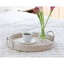 Coffee table tray, large round trays, table tray, decorative trays, jewelry tray, coffee tray, perfume tray, bathroom tray, saucer trays kansodesigns 5 out of 5 stars (516) $ 28.00. Highland Dunes Saboga Sattu Round With Stainless Steel Handles Ottoman Coffee Table Tray Reviews Wayfair