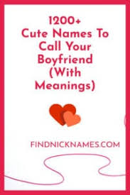 Every player who participates in free fire game wants to create his own character name that is impressive and unique compared to other characters. 1200 Cute Nicknames For Boyfriend With Meanings Find Nicknames