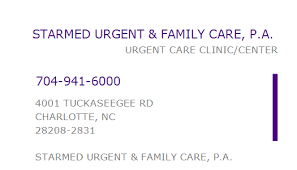 When to go to the emergency room with starmed? 1790282853 Npi Number Starmed Urgent Family Care P A Charlotte Nc Npi Registry Medical Coding Library Www Hipaaspace Com C 2021