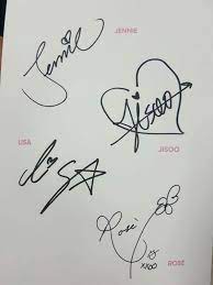 Blackpink Autographs Blackpink Black Pink Kpop Blackpink Jisoo