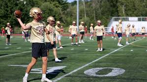 High school football practice opening day in Seacoast NH