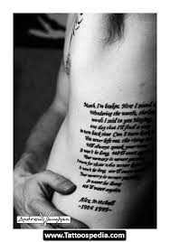 An engaging script tattoo on the right side of rib cage. Quotes About Rib Cage 26 Quotes