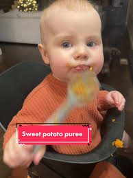 Make sweet potato puree with me for my 9 month old! #babyledweaning  #babyfood #babytok #christmas #GenshinImpact33 #momsoftiktok