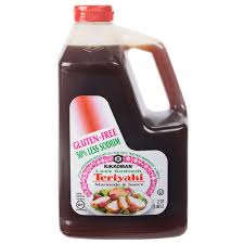 Maybe you would like to learn more about one of these? Kikkoman 5 Gallon Less Sodium Gluten Free Teriyaki Marinade And Sauce