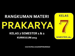 Vii/semester 2 tahun pelajaran : Kelas 7 Smp Prakarya Kurikulum 2013 Semester 1 Dan 2 Youtube