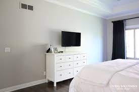 We finished our current painting project a couple weeks ago, so i took the it is a very close match to benjamin moore's revere pewter which is extremely popular. Blue And White Greige Revere Pewter Master Bedroom 5 Living Solutions Blog
