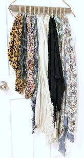 Check out our scarf hanger selection for the very best in unique or custom, handmade pieces from our hangers & clothing storage shops. Easy And Inexpensive Hanging Scarf Organizer