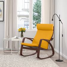 Everything from comfy dining chairs to sun loungers, folding chairs for parties to office chairs for work. Poang Rocking Chair Brown Skiftebo Yellow Ikea