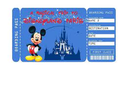 Printable Ticket To Disneyland Paris Boarding Pass Surprise Vacation Trip Ticket Digital File You Fill And Print In 2021 Disneyland Paris Disneyland Tickets Disneyland