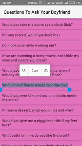 Asking interesting questions will will keep the conversation engaging. Questions To Ask Your Boyfriend By Y R Android Apps Appagg