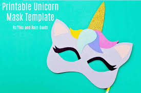 Look at links below to get more options for getting and using clip art. Free Printable Unicorn Mask Coloring Page And Template