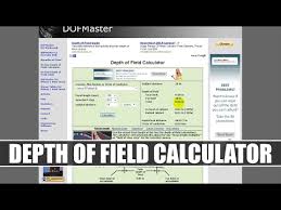 3 depth of field calculator youtube