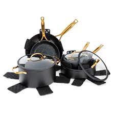 Thyme Table Non Stick 12 Piece Gold Pots And Pans Cookware Set Walmart Com In 2021 Pots And Pans Sets Ceramic Cookware Set Pots And Pans