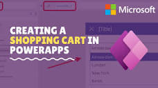 Shopping Cart in PowerApps - YouTube