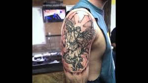 In this art work, the archangel is drawn with a more an arm tattoo for this biblical themed creation. 20 Protecting St Michael Tattoos Youtube