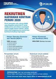 Helper khazanah dan verifikasi (hkv). Lowongan Kerja Sma Smk Peruri Terbaru
