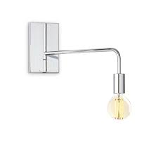 Simple cylindrical plug in swing arm wall sconce: Lights Com Wall Lights Wall Sconces Prospect Swing Arm Wall Sconce Chrome
