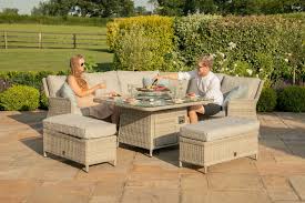 There are so many ways to start a warm and inviting blaze in your fire pit. Maze Rattan Oxford Royal Corner Dining Set With Fire Pit The Clearance Zone