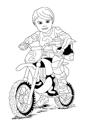 Rough rider dirt bike coloring pages 01! Pics For Motorbike Pictures To Colour In Dirt Bike Birthday Bike Rider Coloring Pages For Boys