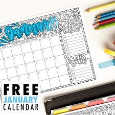 Check out our new, free calendar mandala coloring page for january 2018 to keep you mindful, relaxed, and happy. Free January Calendar 2018 Printable Coloring Calendar Pdf From Sarah Renae Clark