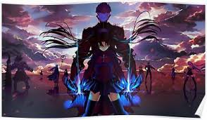 Female character holding sword digital. Rin Tohsaka Poster By Desolateera1 In 2021 Fate Stay Night Anime Fate Stay Night Rin Fate Stay Night