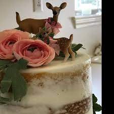 Woodland Doe And Fawn Baby Shower Cake Topper Rustic Boho Cake Toppers Rusticbabyshower Woodlan Baby Shower Cake Topper Animal Cake Topper Baby Shower Cakes