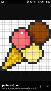 Heladito Pixel Pixel Art Nourriture Dessin Petit Carreau Coloriage Pixel