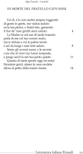 Dualismo tra dinamicità e quiete: Sonetti Di Ugo Foscolo Letteratura Italiana Einaudi Pdf Download Gratuito
