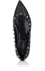 valentino rockstud rolling flats at barneys com valentino rockstud designer flats manolo blahnik
