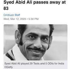 Former Pakistan captain Saeed Ahmed dies at 86. He played 41 Test matches  for Pakistan between 1958 and 1973, scoring five hundreds including three  against India. Saeed Ahmad captained the side briefly,