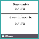 Unscramble NALFO - Unscrambled 18 words from letters in NALFO