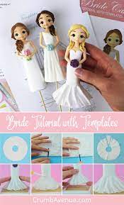 Bride Groom Cake Toppers Pdf Tutorial With Templates Etsy Wedding Cake Topper Tutorial Cake Decorating Tutorials Bride And Groom Cake Toppers