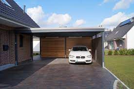 Carport Stahlwelle Rhombusprofil Carport Seitlich Stahlwellerhombusprofil Doppelcarport Carport Carports