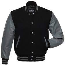 C123 Black Wool Grey Leather Letterman Jacket Varsity Jacket 199 Liked On Polyvore Featuri Leather Varsity Jackets Mens Black Jacket Varsity Hoodie Jacket
