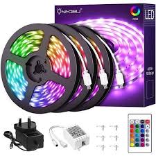 50ft Flexible Colour Changing Lights Strip Rgb Led Rope Light With 24v Power Supply Onforuuk In 2020 Led Strip Lighting Rgb Led Strip Lights Led Tape Lighting