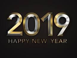 Happy New Year 2019 3d Black Bg Wallpaper Happy New Year Wallpaper New Year Wallpaper Happy New Year