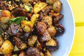 Crunchy Summer Potato Medley Roasted Potatoes With Hazelnuts Herbs Recipe On Food52 Recipe Potato Medley Recipe Herb Recipes Recipes