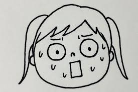 ショックを受けた顔のイラスト描き方 すごはん たのしごと イラスト 簡単 かわいい びっくり イラスト イラスト描き方