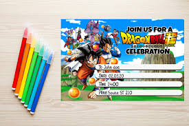 Maybe you would like to learn more about one of these? Buy Dragon Ball Z Invitation Cards 20 Fill In Invites For Kids Birthday Bash And Theme Party 10x15 Cm Postcard Style Hellip Online In Hungary B0855fc712