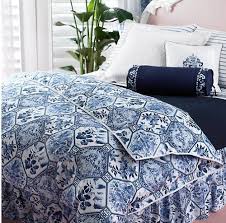 Black White And Blue Bedding Amazon Com Lauren By Ralph Lauren Bedding Palm Harbor Octagonal Queen Bedskirt Bed Skirts Blue White Decor Ralph Lauren Bedding White Bedroom