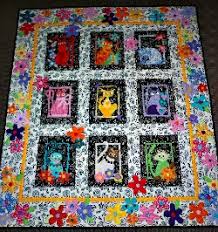 Here are some easy baby quilt patterns! My Applique Cat Quilt
