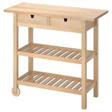 Kitchen work tables with storage. Forhoja Kitchen Cart Birch Ikea