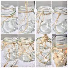 In diesem video zeige ich euch wie ihr mit einer ganz einfache knotentechnik ein stylisches windlicht selber machen könnt. Diy Makramee Sommerdeko Weckglas Mit Fischernetz Als Windlicht Oder Vase Chalet8
