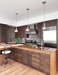 A Dark And Handsome Kitchen Modern Wood Kitchen Modern Walnut Kitchen Walnut Kitchen Cabinets