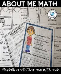 Great For Back To School Math Or Student Of The Week Activities You Choose The Math Objective And L Math About Me Student Centered Learning All About Me Maths